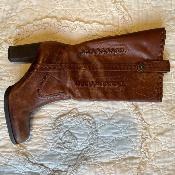 Gianni Bini Buckaroo211 Brown Tall Heeled Boots - Picture 4 of 7